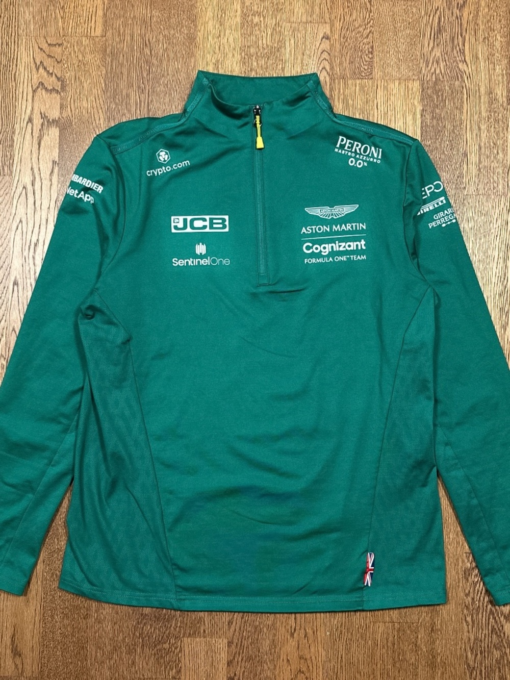 Aston Martin F1 Formula 1 Cognizant Team Pelmark 1/4 Zip Sweatshirt Mens US S